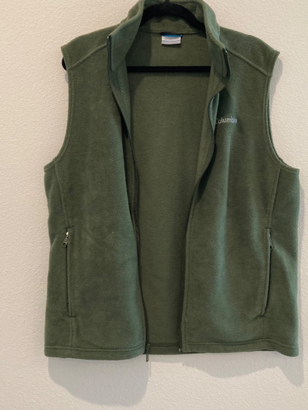 Columbia Men's Olive Green Steens Mountain Full Zip Fleece Vest Jacket Size Medi - Picture 2 of 11